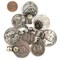 The Bead Chest Large Vintage Afghan Coin Pendants Set of 8 Afghanistan Silver White Metal Large Hole